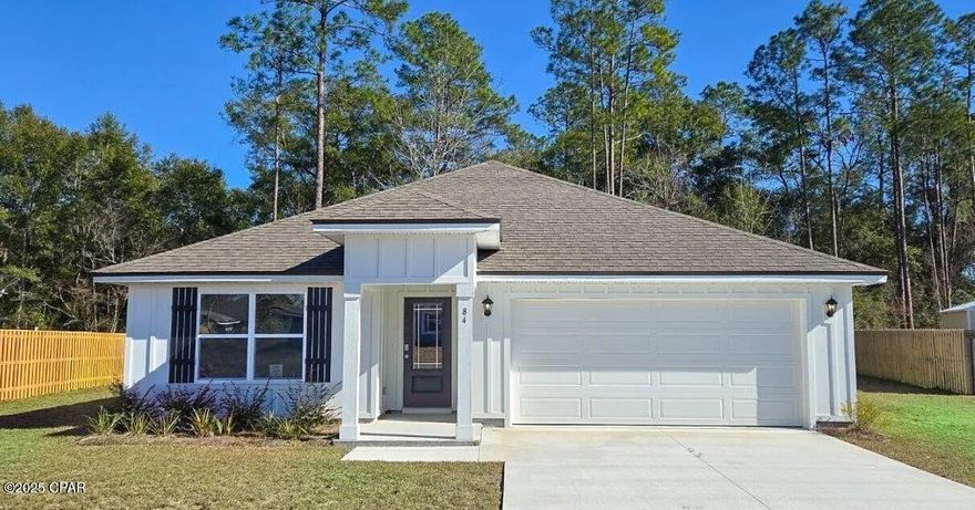 Welcome to 84 E Pecan Street in The Hammocks, our new home community in Crawfordville, FL. The one-level Cali plan provides an efficient, 4-bedroom, 2 bath design in 1,774 square feet. This is a thoughtfully designed floorplan that continues to be one of D.R. Hortons bestselling.

As you enter the Cali, you will find two bedrooms and the second bathroom with a tub/shower combo off the foyer. The third bedroom is further down the hall, making it a perfect space for private guest room or office. The hallway then leads to the beautiful open kitchen featuring a spacious walk-in pantry and large island. This island overlooks the dining and living room combination, creating the perfect space for entertaining and everyday meals. The kitchen features granite countertops, stainless steel appliances, and white shaker-style cabinets. The open living room has natural light from the multiple windows and offers ample space to make it your own. Your living space is complete with a back door onto the covered patio.

The primary suite is your private getaway on its own end of the house. Your primary bath features a luxurious shower, double vanity, private water closet and large walk-in closet. This home features luxury vinyl plank flooring in common areas and soft carpet in bedrooms. The floorplan in complete with a two-car garage and laundry room, providing utility and storage. 
 
Beyond the thoughtful features and layout, each home is equipped with our Smart Home package