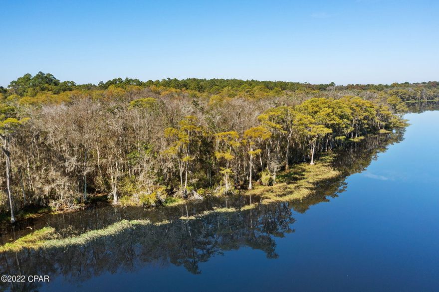 Welcome to your lakeside oasis on Pate Lake! Perfect for HUNTING, RECREATION, and MORE! This rare parcel is located on a paved road with over 1,000 ft of road frontage and a small portion of land across the street, offering a private yet convenient access. The property also offers approximately 3,350 ft of serene water frontage. Some of the property is already cleared and mulched- ready for a home! Approximately 36+/- acres of the parcel is land and the remainder is lake. The land is absolutely gorgeous, featuring a lush tree canopy with large Live Oaks and Cypress trees. There is already a driveway with a culvert and a gate so you can walk or drive the clearing cut back to a landing on the lake that has been there for years and reach the waters edge with an incredible view. The county public boat landing is right down the street as well. Catch bream, bass, catfish and more! Watch the sun set on the lake from your back yard. This property would be perfect for a picturesque home-site, weekend get away on a freshwater lake in Florida, or turn it into an waterfront investment. The opportunities with this gorgeous property are endless!  It is also nearby to some of Florida's natural wonders, freshwater springs and creeks. Less than 45 minutes from Panama City Beach, this is the perfect location to escape to nature and be a short drive to emerald waters and sugar sand beaches.

If you are looking at this parcel for development, we are told that approximately 3+/- acres near the road is 'buildable'  without mitigation, with additional 3+/- acres being usable possibly with mitigation. Due to environmental regulations, the land nearest the water's edge has to be left natural. Buyers should do their due diligence with the appropriate county/state/environmental departments to verify usability. All sizes/info approximate and based on county records. No survey or environmental studies available- buyer to obtain if important.