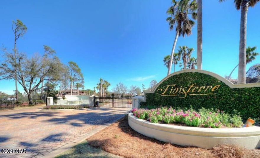 Great building lot in the Exclusive Finisterre. This lot has had added elevation soil & trees have been cleared. The lovely interior residential lot in Finisterre. High and dry between completed homes . Community dock, playground, tennis courts and gated, secured entrance.