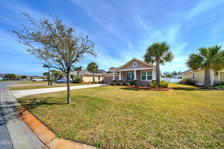 Breakfast Point has been a VERY popular subdivision due to location, sidewalks, underground utilities, and a great school close by.  Walk or cycle down the sidewalks and you will be at a grocery store, coffee shops, office or home supply store as well as at some popular restaurants before you even reach the Panama City Beach Parkway.  This 4 BEDROOM, 2 BATH with fenced yard, screened porch and beautiful tiled front porch is the ''CAT'S MEOW'' when it comes to a finding a ''move-in ready'' Craftsman style home.  Start making memories in beautiful Panama City Beach, Florida. You are sure to LOVE IT!! This is about a 35 to 40 minute ride to Tyndall AFB or a 10 minute ride to the Naval Support Activity (NSA) Base.