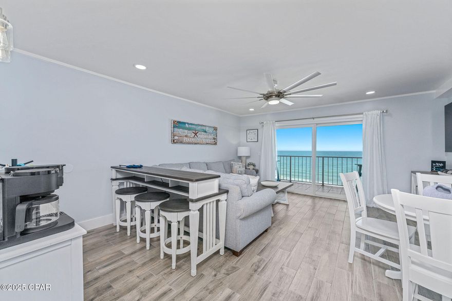 This stunning, fully updated 1 Bedroom 1.5 Bath condo offers a coastal and turnkey rental opportunity.  
Features include Complete renovation with all new electrical, plumbing, water heater and HVAC.  Drop ceilings with recessed lighting for bright, clean look.  New finishes throughout including doors, trim, flooring, and paint.  Custom built-in bunks. Updated kitchen with new custom cabinets, granite countertop, stylish backsplash and shiplap accents.  Bathrooms completely redone new walk-in tile shower, new vanities with granite tops, new toilets, and oversized mirror. New appliances, furniture and accessories included.  Turnkey and rental-ready, this unit is the perfect blend of comfort, style, and investment opportunity. The Summit offers a fantastic outdoor area featuring two pools, including one that's heated in the winter, along with a tiki bar. On-site amenities include Bikini Bob's Restaurant, a market, and convenient beach service. The Summit is located on Thomas Drive, close to popular restaurants, entertainment, and the new Tootsies right next door.