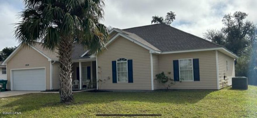 'CURRENTLY UNDER CONTRACT, SELLER WILL CONSIDER BACKUP OFFERS' .This super cute 3/2 has a very cozy feel,with plenty of space for family and friends to gather in the living room or kitchen area. The kitchen has ample storage space, including two pantries. The bedrooms are good-sized, with a large walk in closet in master suite .It also boasts a covered patio. The fenced backyard has plenty of space for the kids or pets to run around. This property is located in a neighborhood only 5 minutes from Tyndall AFB and only two lots from a boat ramp! If this sounds like what you are looking for come take a look!