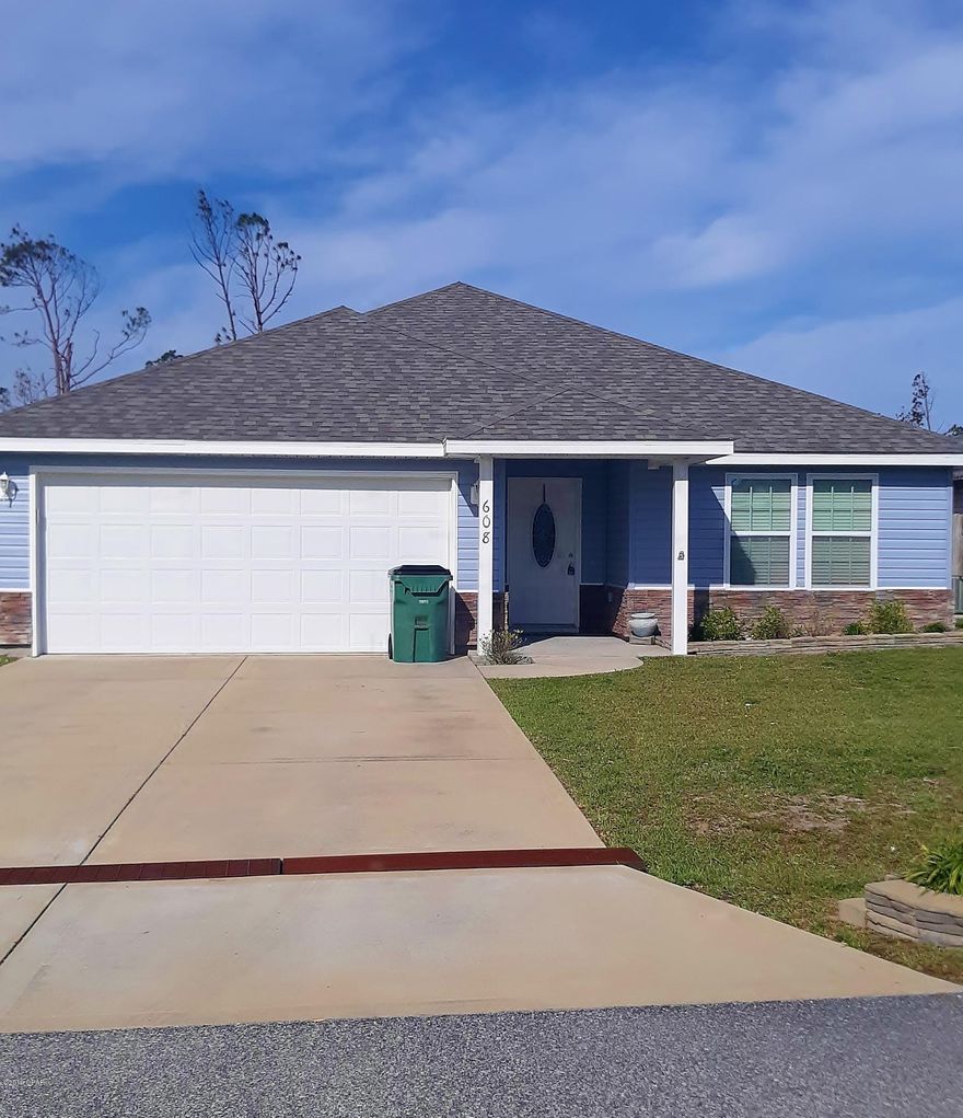 Enjoy easy living in a quiet neighborhood on a cul de sac, which offers peace and serenity! You will also take comfort in knowing that your new home was just built in 2016, making typical wear and tear almost obsolete! This home offers an open floor plan, so you can entertain your guests and prepare meals simultaneously! Kitchen has a luxurious feel with its stainless steel appliances, subway tile back splash, granite-look countertops and pendant style lighting over the bar. Cleaning up spills and messes are a breeze due to the beautiful tile flooring in the common areas. Master suite has plenty of closet space, with one large walk-in, plus an additional regular size closet. It also has a double vanity, so no one fights for the sink/mirror, when getting ready to go out! Home offers 2 additional spare bedrooms for whatever your heart desires. All sizes/measurements/zoning are approximate. Please verify if important.