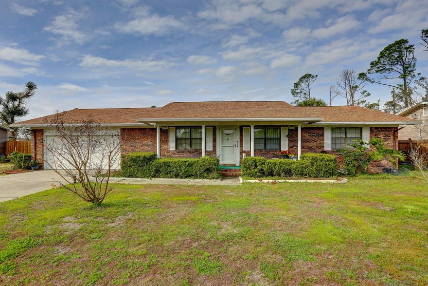 JUST REDUCED AND PRICED TO SELL!!  Well maintained 3/2 all brick home centrally located in the heart of charming Lynn Haven.  This home offers a new roof, some windows have been replaced, refrigerator less than a year old and the hot water heater 2 years old.  This split floor plan home has a large living room, which opens to the dining room and a very large kitchen with plenty of counter space and cabinets making it perfect for the cook in the family, for additional space the home has a nice Florida room.  There is a large fenced back yard with several utility sheds allowing for more storage.  All ages, sizes including square footage is approximate measure if important.  Call for your private showing today.