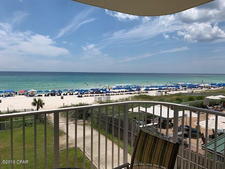 OWNER FINANCING AVAILABLE: This studio at Long Beach Resort offers gorgeous sunset views from the gulf front balcony and it has everything you need to enjoy all that Panama City Beach has to offer! This condo is being sold turn-key fully furnished, with a BRAND NEW HVAC system, BRAND NEW HOT WATER HEATER and a BRAND NEW WASHER & DRYER in the unit. Long Beach Resort has a beautiful lagoon style pool with a center island featuring swaying palms and waterfalls. There are 2 additional pools at the resort and three whirlpools. The Hangout poolside Bar & Grill is convenient for grabbing lunch and drinks while enjoying the pool and gulf views. Gated community with 24 hour security. Come view this fantastic gulf front studio today!!