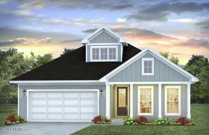 Welcome to 969 Crystal Bayou Boulevard at Breakfast Point East Phase II in Panama City Beach, Florida. This pre-construction homesite offers the opportunity to secure new construction prior to groundbreaking. This property is a corner lot will be developed with the Jubilee floorplan and built to current design standards and specifications. Buyers may have the ability to personalize select finishes depending on the stage of construction. Estimated completion timelines and build details available upon request.

This beautiful single-story home boasts over 2,000 square feet of bright, open living and entertaining space. Entering this home, you will find EVP flooring leading to the open concept living area, brightly lit by multiple windows. Elegant interior features include EVP flooring, quartz countertops, an elegantly designed kitchen, and spacious bedrooms.

The chef-inspired kitchen faces the living area and features a large center island with a single basin undermount sink, quartz countertops, stainless-steel appliances including a gas cooktop, and a large walk-in pantry. Near the back door, you'll find a secluded hall leading to the primary bedroom and an extra linen closet. In addition to privacy, this bedroom has natural light from the large windows, elevated ceilings, and sleek EVP flooring. The primary bath includes a dual sink vanity with quartz countertops, a linen closet, large tile shower, and an oversized walk-in closet with wood shelving. The laundry room and the mudroom are just off the foyer with the door to the garage.

Beyond the interior features and details, this home is equipped with Smart Home Technology which ensures that it meets the demands of modern life. Enjoy quality materials and workmanship throughout in addition to a one-year builder's warranty. Contact us today to schedule a tour. Pictures are of the Jubilee model home and not necessarily of subject property, including interior and exterior colors, options, and finishes. Buyer to verify all information during due diligence.