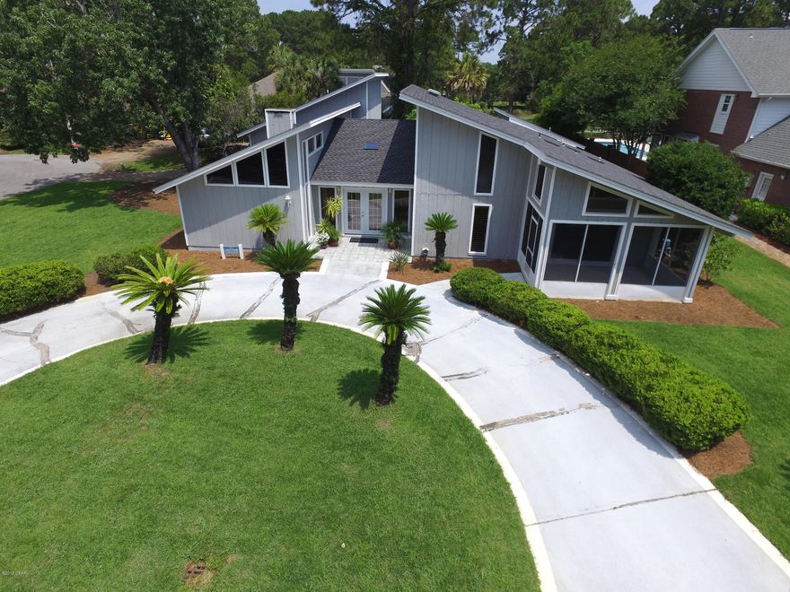 This fantastic Bay Point abode did very well through Hurricane Michael, suffered little damages and owner already repaired and no roof damage, home is move in ready! Features 4 large bedrooms, 3 bathrooms, bamboo  flooring in kitchen and newly stained concrete flooring in the main living area. You will notice the kitchen has 2 pantries, very spacious and open, lots of counter space, perfect for entertaining! This home also has a formal living and dining room with high vaulted ceilings & a fireplace making it a great space to entertain friends. There is also a large family room that is very open and spacious as well.  Last but not least, the Master Suite is to die for and goes with the theme of this house, large and open! This home is a must see and move in ready, roof replaced in the past year as well and AC in the past 2 years... Bay Point is Bay County's premiere community to live, Call today to make an appointment