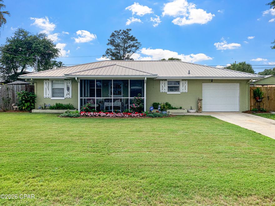 No HOA. Short-term rentals allowed. Three blocks to the beach.
Located in the golf cart-friendly community of Laguna Beach, this 3-bedroom, 3-bath home sits on a rare double lot (100x65) offering immediate use and future upside. The open-concept living, dining, and kitchen layout is designed for easy hosting, while all bedrooms accommodate king-size furnishings.
A key feature is the converted garage, adding approximately 256 sq ft of heated and cooled space with a separate entrance--ideal for a guest suite, lockout-style rental, or private owner's quarters. This space can also be converted back to a garage if desired.
The outdoor setup is built for both guest experience and functionality: fully fenced yard, large gates on both sides, two storage sheds, covered golf cart parking, and a spacious concrete courtyard with room to add a pool or expand the home.
Recent upgrades include a metal roof (2020), stainless appliances (2023), and stackable washer/dryer (2021). Additional features include an outdoor shower, sprinkler system, hurricane shutters, and double driveways for ample parking.
Positioned in one of Panama City Beach's most desirable rental zones, this property offers a strong foundation for a short-term rental, second home, or value-add investment with expansion potential.