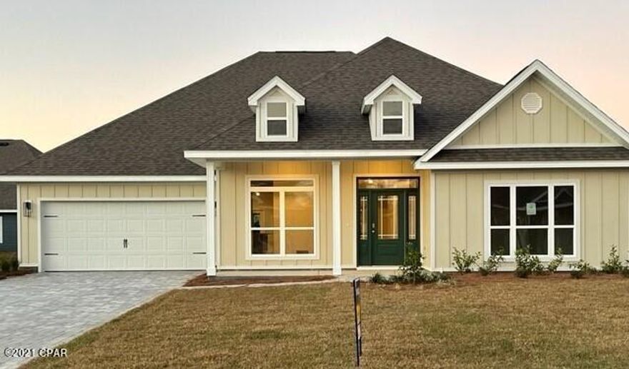 A MUST SEE! This stunning McKenzie plan is a 5 bed, 3 bath home located in the charming Plantation at College Point community. As you enter the home, there is a formal dining room and a space that can be used as an office or school room. Down the hall is the kitchen, featuring a large pantry and an island that overlooks the breakfast area and family room. Bedroom 1 features separate access to the back covered porch and has a private bath with a walk-in closet, dual sink vanity, a separate shower and large tub. The home also features stainless steel appliances which include a smooth top stove, microwave, and dishwasher. This community is close to nearby schools, restaurants, shopping, and a 30 minute drive to the attractions and beautiful beaches that Panama City Beach has to offer. This home is being constructed with the Zip Sheathing system, providing greater protection than a traditional housewrap from damages due to wind, rain, and extreme weather. 

This home comes standard with a Smart Home Technology package which includes a KwikSet keyless entry, Skybell doorbell, automated front porch lighting, an Echo Dot device, and Quolsys touch panel which can be integrated to control your lighting, thermostat, front door and so much more. A builder 10-year structural warranty is also included.

Pictures may be of similar, but not necessarily of subject property, including exterior and interior colors.