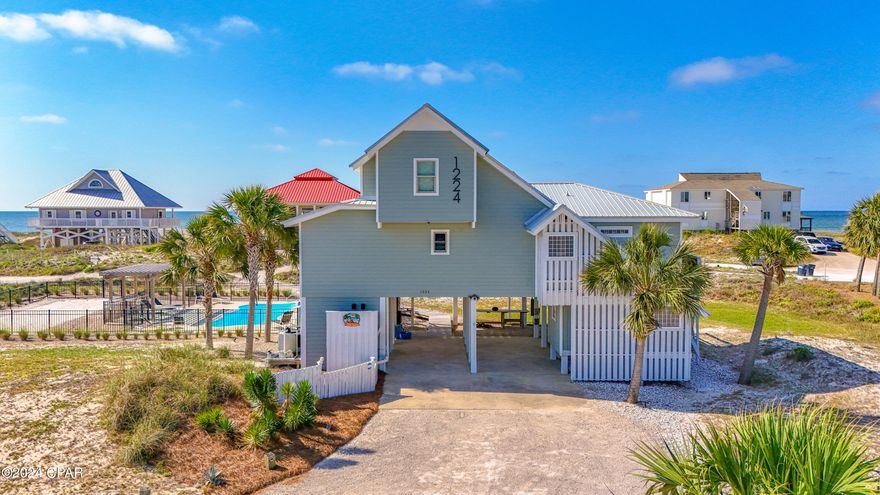 Motivated seller considering all offers on 1224 E Gulf Beach Drive, St. George Island. This exceptional home is a rare find. With renovations now finalized, it offers a projected cap rate of 10%. This property is fully prepared for rental, allowing for immediate occupancy without any delays. Strengthen your investment portfolio with this remarkable purchase. With its final price reduction, this stunning first-tier beach home on picturesque St. George Island has stood the test of time and presents a remarkable opportunity for discerning buyers. Nestled in the enclave community of Dunes at St. George, this home offers wonderful gulf views, a private heated pool, and new kitchen cabinets and butcher block countertops completing the thoughtfully planned renovations on this gorgeous home. Boasting four bedrooms, three baths, and ample space to accommodate 12 overnight guests, every turn offers the epitome of comfort, style, and natural beauty. Wake up to the breathtaking sight of the sun sparkling on the Gulf of Mexico and savor the tranquil surroundings that this 1.05-acre corner lot provides. The open design seamlessly connects the kitchen, dining area, family room, and enclosed screened porch, creating the perfect space for entertaining and relaxation. Abundant natural light bathes the interior of the house. Located on the quiet gulf side-east end of SGI, this home offers tranquility and privacy, allowing you to escape the hustle and bustle of everyday life and immerse yourself in the serene beauty of the surroundings. The sound of the waves crashing against the shore and the gentle sea breeze will be your constant companions. In addition to its stunning location, this home offers a host of features designed to enhance anyone's beach-life experience. From spacious bedrooms providing a peaceful retreat to well-appointed bathrooms offering a touch of luxury, every detail has been carefully considered. Don't miss out on the chance to own a slice of paradise on St. George Island. Whether seeking a permanent residence, a vacation home, or an outstanding income-producing investment opportunity, this remodeled property has it all. Schedule your private showing today and start exploring all that St. George Island and the surrounding Forgotten Coast communities have to offer!