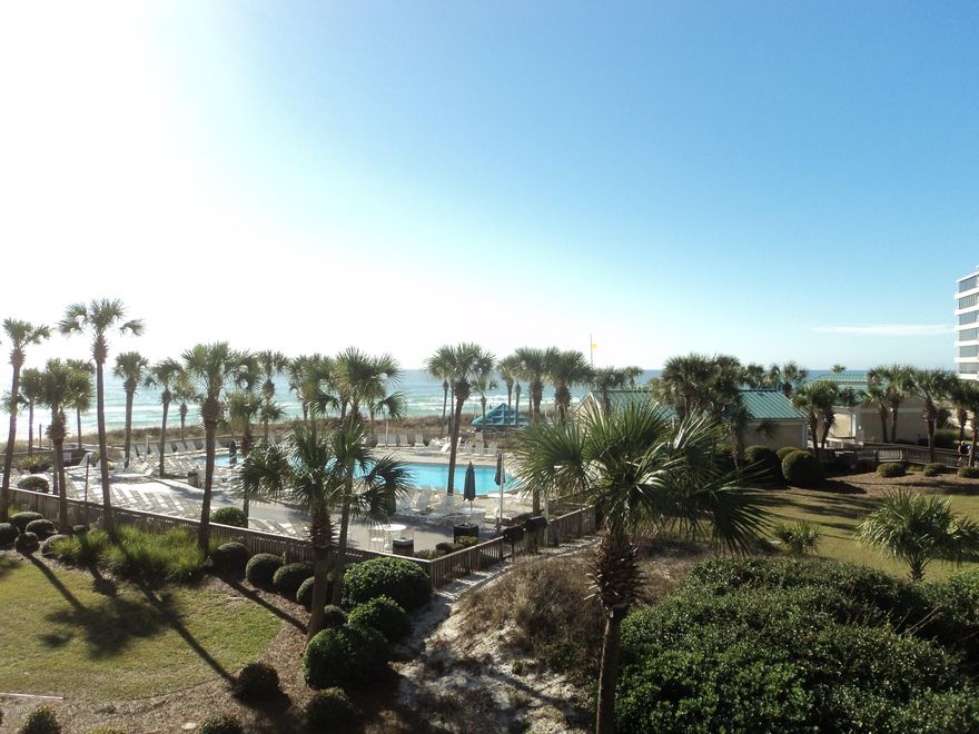 Dunes of Panama C Building 2BR/2BA This is a large 2/2 1200 sq. ft. Large Balcony overlooking Gulf and Pool view, also has a private balcony off of 2nd Bedroom. Well Maintained Condo that has been a non-rental. Fully Furnished and Rental Ready. Fully equipped Kitchen, Washer/Dryer, would be great for Primary Home, Second Home or Rental Investment. Dunes Of Panama you can enjoy beach, volleyball, tennis, exercise room and three pools for your sunning pleasure with Grills to enjoy outside dining. All dimensions are approx.