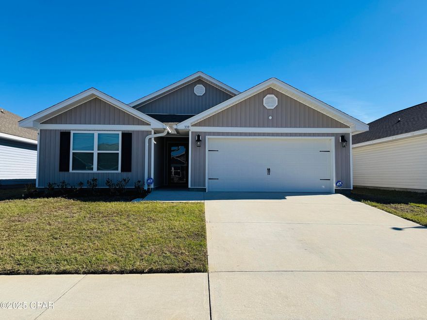 Discover comfort and charm in this stunning rental home! The fully fenced backyard provides both privacy and security, offering serene views overlooking the lake—perfect for relaxing or entertaining.

Inside, enjoy 8-foot ceilings that create a spacious feel throughout the home. The common areas feature vinyl flooring for durability and style, while the cozy bedrooms are carpeted for added comfort. Nickel hardware adorns the interior doors, complementing the durable laminate countertops and quality paint finishes.

The layout is thoughtfully designed, with a small hallway just off the foyer leading to two bedrooms and a shared bathroom. The heart of the home is the great room, which flows seamlessly into the kitchen and dining area. The kitchen boasts a center island for extra workspace, stainless steel appliances, including a stove, microwave, and dishwasher, and plenty of storage options.

Ceiling fans are installed throughout the home, providing added comfort. Step outside to enjoy the screened-in porch, perfect for savoring the lake view without the bother of insects. For your convenience, this home also includes a spacious two-car garage.

This home offers the perfect blend of functionality and elegance, with features designed to meet your everyday needs. Don't miss the chance to make it yours—schedule a showing today!