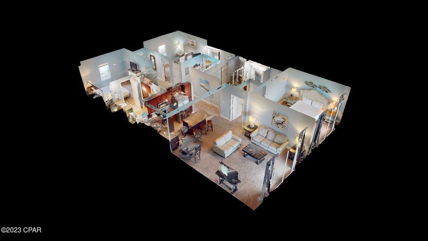 Rental Ready 3 Bedrooms/3 Bath + Hall Bunk Beds condo with a Gulf View in the Laketown Wharf Resort. Condo can sleep 10 and it made 53K in 2022. The condo features an open floor plan with views of the Gulf of Mexico from the Kitchen/Livingroom area and from the Master Bedroom. The Living Room and Master have access to an Extensive 335 sq ft Balcony with amazing Gulf Views. There are 2 additional good size bedrooms, one of which has its own bathroom. There are Bunk Beds in the hallway and a 3rd bathroom. The common areas of the condo are freshly painted. The furniture and appliances were all replaced in 2020 and they are in great shape. Laketown Wharf Resort is in the center of all entertainment in Panama City Beach and across the street from the White-Sand Beaches. The Resort provides amenities for the whole family: 5 Unique Pools, Kids Pool, Fitness Center, Covered Garage Parking, Putting Green, large Freshwater Lake, and 52,000 Square Feet Of Lakefront Boardwalk with Nightly Fountain & Light Show.