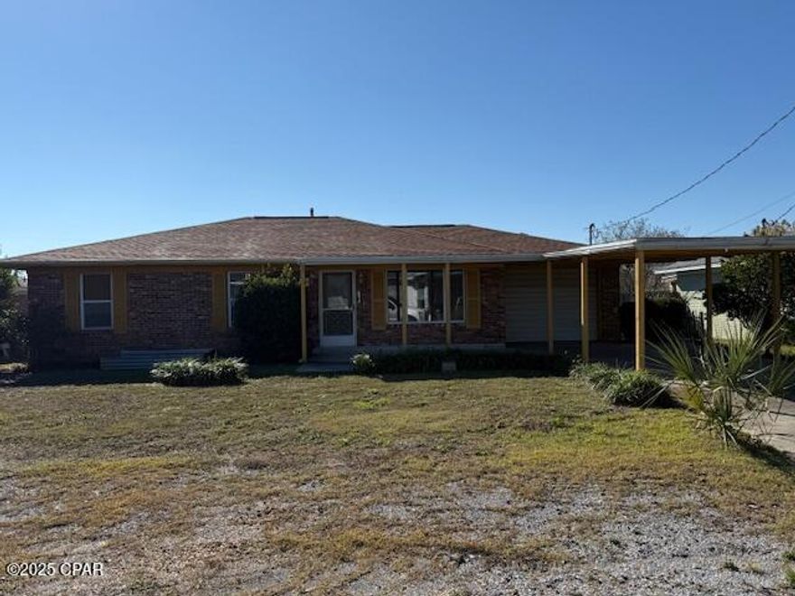 Located in a residential community, this 3BR/2B with 1,356 SF (H&C space) with a one car attached garage and a screen porch on the back. The home flows from Living to dining kitchen and on down the hall to bedrooms and baths.  The laundry is off kitchen and connects to garage. The backyard has an  inground pool and is fenced..  Also a detached building in the back yard near pool, could be renovated into additional space. or workshop. Home has solar panels. Located near shopping, restaurants, schools, and medical.