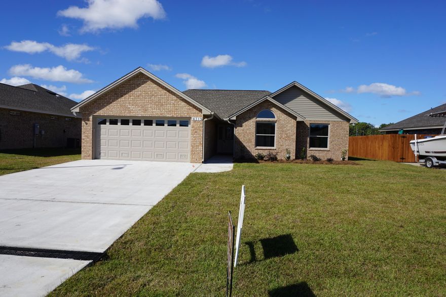 Construction Complete so ask for tour today in Bylsma Manor Estates. Built by locally renowned builder is 3 bedroom 2 bath all brick home that offers  master bath with his & hers double shower with Rain maker(3 shower heads)and shower seats on both ends,and walk in closet. The kitchen is a dream with all wood cabinets, solid surface countertops, and stainless steel appliances. There are cabinets in the laundry room. Living room with and electric fire place and crown molding. Home comes with a security system and generator ready electrical outlet with cord. Outdoors there is an enclosed screen patio, outside shower and sprinkler system. Home is built to 140 MPH wind code. Located at Bylsma Manor Estates with many new homes already built and waiting for you to tour today.



Ask about Ask about No Money Down & No Closing Cost