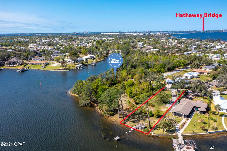 CURRENTLY UNDER CONTRACT, SELLER WILL CONSIDER TAKING BACKUP OFFERS Large waterfront vacant lot in the heart of Panama City offering deep water access. NO HOA. Conveniently located in the Pretty Bayou area. Approximately 100 feet of waterfront and 225 feet deep. Perfect lot to build your waterfront estate. Majority of property is in flood zone X. If home site is positioned properly, flood insurance rate would be based on an X flood zone versus an AE flood zone. Original plat map available upon request.