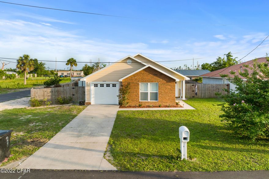This beautiful 3 bedroom 2 bathroom home on a corner lot is conveniently located close to schools, shopping, and dining. This affordable home boasts over 1,400 sqft of generous living space. The open kitchen with hard surface countertops, stainless steel appliances, tile floors, and a large breakfast bar that opens up to the spacious great room. Enjoy your privacy in your large master suite. This home has been updated all over since 2019, this home is a must see and won't last long!