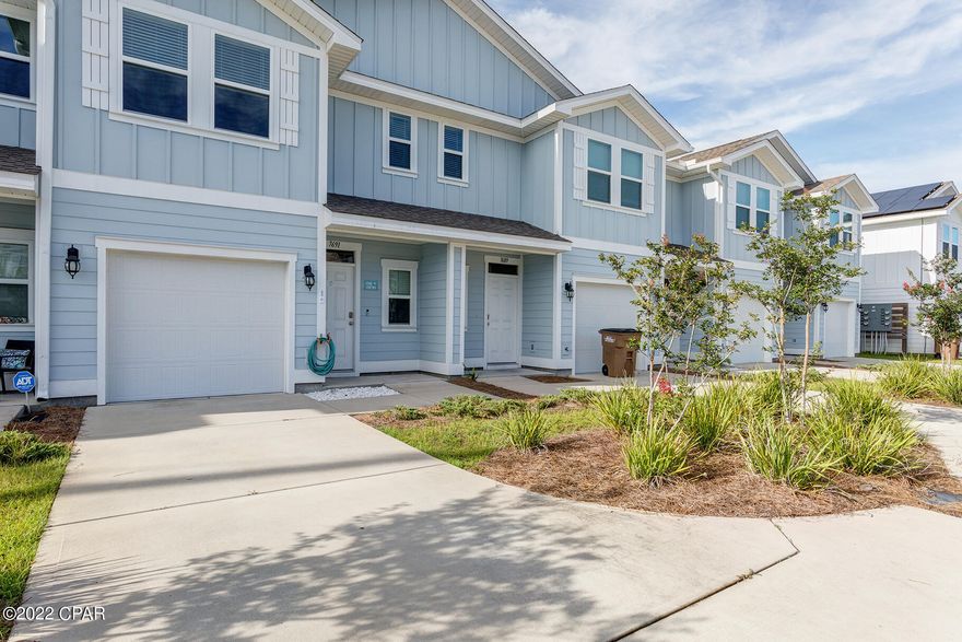 CURRENTLY UNDER CONTRACT, SELLER ACCEPTING BACKUP OFFERS. ''WOW'' GORGEOUS, SMART, FURNISHED & INCOME PRODUCING TOWNHOME! Short Term Rental allowed! Projected rental 50k+! The home is only 200 feet from the gated pool, close to the beach, easy access to hwy 98, Navy base, Sports Complex etc. This home is designed to perfection w/ SS appliances, LVP flooring downstairs, granite counter tops in the kitchen and baths etc. Upstairs you have Master bedroom w/ a queen Size bed & walk-in closet, shower and double vanity. 2 Spacious Guest bedrooms that overlook the Green trees. A smart home package is included with the home w/ SkyBell doorbell camera, touch panel and KwikSet key-less entry. 3 Driveway Spaces + 1 Car garage. HOA covers: ground keeping, outside insurance, pool, accounting, Trash pick up etc. This is the one!!! All the info is believed to be correct but all parties must do their due diligence.