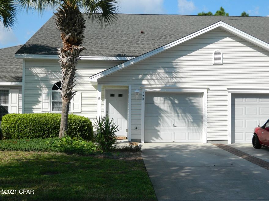 For Rent. This two story town home is located in the desirable community of Palmetto Trace. This neighborhood features two community pools, sidewalks throughout, and is across the street from Pier Park. The living area offers spacious under closet storage and access to the patio with an open backyard. The master suite is located on the first floor and features his and her walk in closets and an adjoining private bathroom. The bonus loft upstairs offers additional living space and would make the perfect area for a home office or playroom. Also upstairs are two nice size bedrooms and a full bathroom. Full size washer/dryer included. Rent includes lawn service. No pets. Available January 7, 2022.