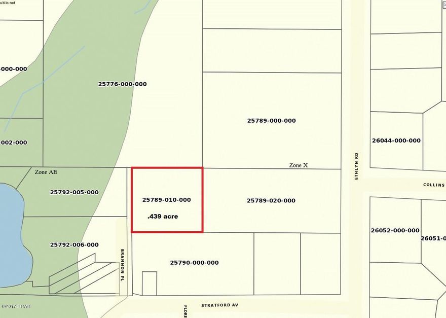 ATTENTION DEVELOPERS! .439 acres vacant parcel.Property can be divided for multiple residences.Established area with easy proximity to shopping, schools and Tyndall AFB. Access by easement. Owner has researched land use possibilities and believes that the parcels can be divided for homes or town homes. Zoning and land use rules changed, so buyer will have to verify current regulation. This parcel will be sold together with 3.6 acre parcel at 940 Luther St.(MLS # 662479). PACKAGE PRICE: $80,000. 

SPECIAL FOR DEVELOPERS: there are one more neighbouring parcel at 5229 Stratford Ave.(MLS #662478), that can be sold together with the parcels at: 1038 Ethlyn Rd.and 940 Luther St. PACKAGE PRICE: $160,000.