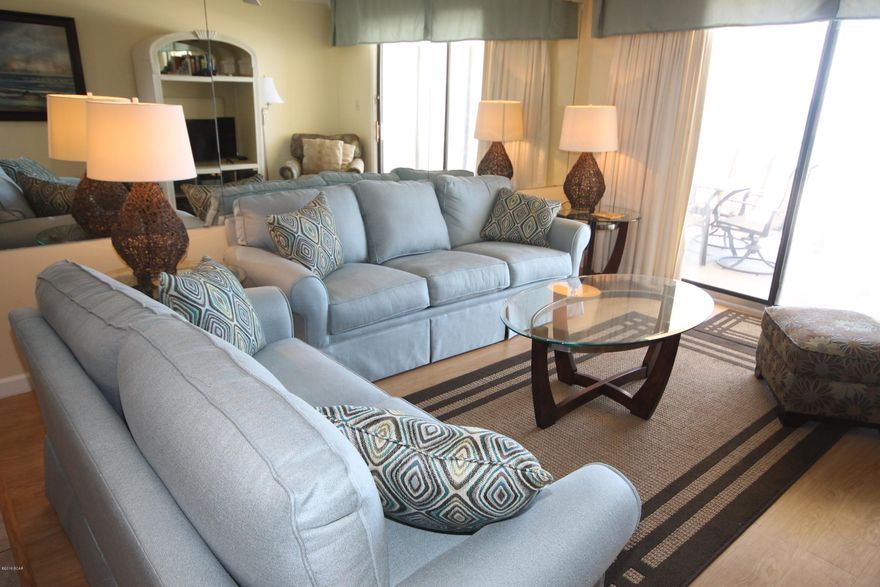 This is a beautiful Gulf Front unit on the much desired 3rd floor has new Living Room Furniture and New Tile. The unit overlooks the Gulf and swimming pools. The complex has 24 hour security, two pools, one heated with kiddie pool,hot tubs, tennis courts, exercise room, game room and even a large party room with kitchen for entertaining. There are few complexes on the the beach that have the amenities that Regency has. This is the perfect floor and is a great opportunity for someone to obtain a second home or a great investment. The Regency has a great rental history. All information is believed to be correct but buyer should verify all information.