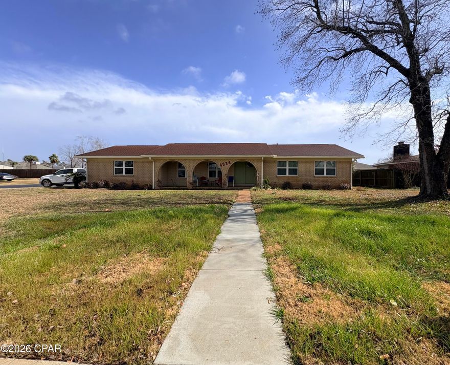 All-brick corner lot home in Venetian Villa featuring 3 bedrooms, 2 bathrooms, and over 12x30 Florida/Sun Room. This well-maintained, second-owner property offers low-maintenance exterior construction and pride of ownership throughout.

Interior features include a formal dining room, spacious living room, additional family room, closed-in laundry room, and bonus pantry/flex space. The oversized two-car garage provides ample parking and storage, plus attic flooring has been added for additional storage capacity.

Exterior highlights include a covered front porch, shallow well and nicely sized yard.

Ideal for buyers seeking functional layout, extra living space, and move-in ready condition.

All measurements, dimensions, and square footage are approximate. Buyer to verify if important.