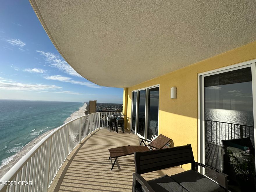 Luxurious condo located on the west end of Panama City Beach. This rare 2 bedroom and 2 bathroom end unit is spacious with over 1200 SF of space to enjoy. This unit is equipped with custom cabinetry with over and under lighting, back splash, wood floors throughout and high ceilings. Watch the world-famous sunsets from the wrap around balcony or walk down to the beach to lounge or take a swim.

 

Enjoy all of the amenities Emerald Isle has to offer like the indoor/outdoor pool, hot tub, beachside pavilions, and covered parking. Don't miss out on this one-of-a-kind opportunity!