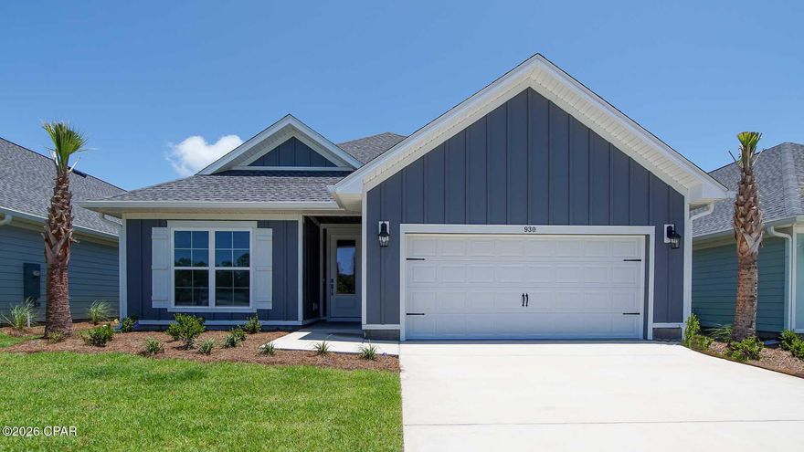 This home is ready for move in. This floor plan has a bright foyer with EVP flooring leading you to the grand living space which is the heart of the home. A large open concept living area is filled with natural light from the many windows and high ceilings.

The kitchen island overlooks the dining and living areas and is designed with quartz countertops, Herringbone tile backsplash, EVP flooring, and a single basin undermount sink in the island. Just off the kitchen, you'll find a secluded hall leading to the primary bedroom. Located in a private area of the home, this bedroom offers high ceilings and large windows.

The luxurious primary bath is complete with an oversize tile shower, a dual sink vanity with quartz countertops, and a large walk-in closet with shelving. The laundry room is also conveniently located at the other end of the hallway. All three guest bedrooms can be found on the other side of the home along with the two full guest bathrooms. Beyond the interior features and details, every home is equipped with Smart Home Technology. This thoughtful integration of technology ensures that your new home is perfectly designed to meet the demands of modern life. Call us today to schedule a tour of this beautiful home.