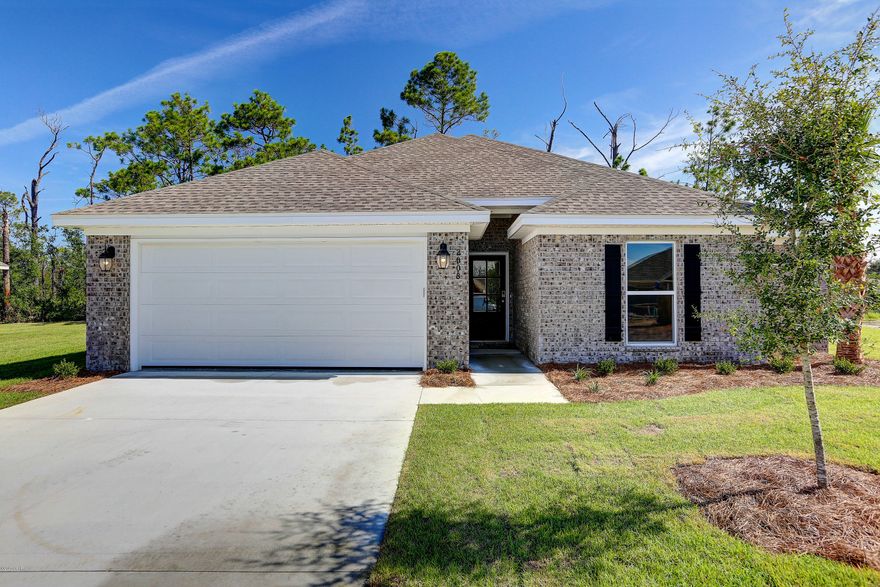 New construction by Truland Homes in the highly desirable King's Point neighborhood! With 3 Bedrooms and 2 Baths, this McKinley open floor plan home is a must-see, with a stunning interior featuring 10' high ceilings in the main living areas and a 9' tray ceiling in the master suite. Luxury Vinyl Plank floors, granite countertops, and so much more are found throughout the home. The exterior boasts of brick on all four sides, a beautiful mahogany front door, and a completely landscaped yard with a sprinkler system. Offering added innovative technology and convenience, this home is equipped with a SMART Things hub, a Ring security doorbell, a Samsung tablet, and a Nest energy-efficient thermostat.