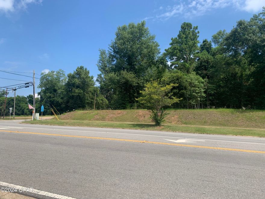Super Apartment Site! LOCATION-LOCATION-LOCATION!!! THE PERFECT COMMERCIAL BUSINESS SITE! One that checks all the boxes! This large 3.14 acre corner lot is the largest parcel with over 300 feet of plotted apron entrance on U. S. Highway 90 (Snead's main street), a four lane non-divided road with a marked median at this location that can be easily accessed from both traffic directions. It is the heart of town within the city limits of Sneads. It is 100% high & dry and is actually the highest elevation on Hwy 90 in Sneads. Way above flood plains, even though only a mile from 38,000 acre LAKE SEMINOLE. It is 100% buildable and has city water and sewer! The property is just 100 yards from the main I-10 conduit highway (Hwy 286) which is the artery that goes directly to Interstate 10. A DEVELOPERS DREAM! Easily rezoned to residential for multiple homesites if desired! Wonderful location for high end apartments!  Or high-end restaurant!  Partially cleared and partially wooded with a magnificent live oak!
Convenient to other stores and almost across the road from the Sneads Police Department! 
And Fire Department!! LOW CRIME AREA!