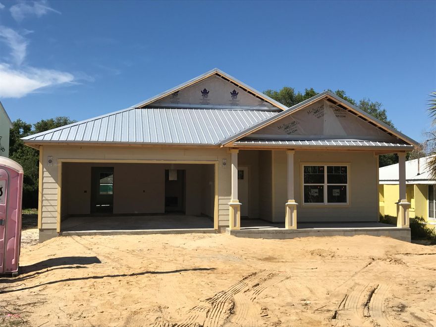 A coastal style beach house located just blocks from Sunnyside beach on the west end of PCB.  This three bedroom / two bath floor plan has 9' ceilings and wood plank style tile floors throughout. The kitchen, dining and living area are all connected to create an open living space. The living area opens to a 10'x24' covered back porch. Solid wood cabinets, granite counters and stainless steel appliances. 

**All important listing data must be verified.