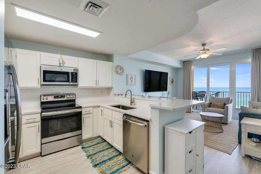 Seller is ready to sell!  Very Motivated!  Please don't miss this opportunity.  

NOTE: Interior pictures coming soon!  Luxurious 1 bedroom condo unit with breathtaking Gulf views and an expansive balcony. Nestled within a picturesque coastal haven, this exceptional 1-bedroom condo unit is right off of the elevators and offers an unparalleled living experience where modern luxury meets the tranquil beauty of the Gulf. This unit boasts captivating panoramic views of the Gulf and Pier Park, making it a true oasis for those seeking a serene and upscale lifestyle. The interior of this condo exudes sophistication and comfort. The open-concept living area seamlessly flows from the fully-equipped kitchen, featuring GE appliances, Quartz countertops, and stylish finishes. The bedroom is a tranquil sanctuary, offering a private escape with its own balcony access.  The highlight of this condo is undoubtedly the spacious balcony that beckons you to unwind and soak in the beauty of the Gulf and views all the way to Destin. Whether you're sipping your morning coffee or toasting to the sunset with a glass of wine, this outdoor space provides an ideal retreat for relaxation and entertaining guests. Tower III at Calypso Resort offers an array of top-notch amenities, including a pool, hot tub, cabanas, tiki bars, and a fitness center. These amenities are designed to enhance your lifestyle and provide a luxurious experience. This unit is a rare gem that seamlessly blends modern living with the natural beauty of the Gulf Coast. Whether you're seeking a permanent residence, a vacation retreat, or an investment opportunity, this condo provides a unique and luxurious lifestyle that's hard to match. Experience the coastal dream at its finest in this exquisite condo unit.