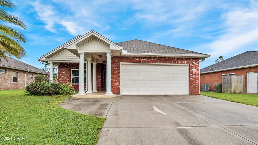 CURRENTLY UNDER CONTRACT, SELLER ACCEPTING BACK UP OFFERS. Completely renovated Camryn's Crossings home! This fantastic home was renovated over the past 2 years and features a new roof, new windows, new exterior doors, new kitchen cabinetry, new stainless steel appliances, fresh paint, new fixtures, built in electric fireplace, and new flooring.  Matching granite counters in the kitchen and bathrooms.  9ft ceilings throughout the home and a 12ft vaulted ceiling in the living/dining room.  The back yard is huge! The screened in porch is the perfect place to lounge and admire the wisteria. The side deck is a great area for BBQing.  Camryn's Crossings is only minutes from dining, shopping, and the beaches! All measurements are approximate, verify if important.