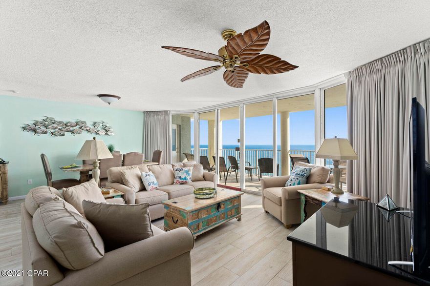 This condo was remodeled in 2020 - new refrigerator, stove, microwave, dishwasher.  All walls and trim painted.  New tile throughout the condo and balcony. In 2021 the AC system was replaced with a Bryant Coastal Series HVAC. Some of the other updates are Coastal Green Energy system for the HVAC and Water Heater, New TV's and a new couch has been ordered. expected to be delivered in November. The Condo floor to ceiling windows which give you a breath taking view of the Gulf. Long Beach Resort is located in a gated community with 24-hour security and in close proximity to shopping, restaurants, and entertainment. Amenities include a 6,800 square foot lagoon pool, two other seasonally-heated pool. information is believed to be correct but should be verified by the Buyer