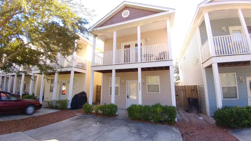 Marlin Place is a gated community located on beautiful Panama City Beach just minutes away from the white sandy beaches. This 3BR/2.5Bth is move-in-ready with brand new carpet and 9 foot ceilings throughout. Downstairs features an open concept that complements the large living area. Lots of room for friends and family. Master suite is on the 1st floor and boasts a large over-sized walk in closet. Make your way upstairs to find 2 large guest bedrooms, one of which has a beautiful walkout balcony. Room sizes were thought out on this home, and can accommodate most everything you would ever need. Beautiful home in a great spot. Call your favorite realtor to check it out.