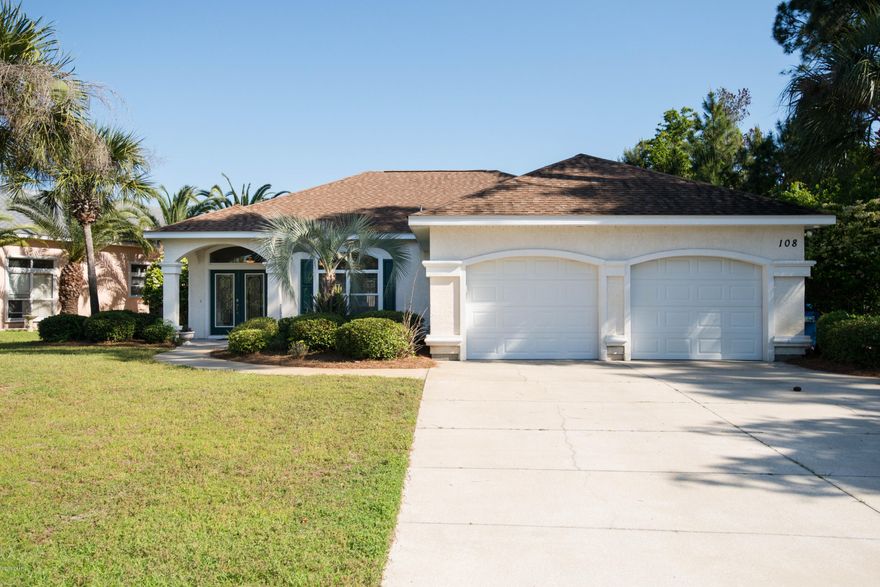 Live in one of the most desirable neighborhoods on the Beach.  This 3 B/R, 2 Bath home has just recently been re-painted on inside, and has all new wood floors. This home has a gas fireplace in combo L/R & D/R, and has an open wet Bar perfect entertaining.  The Master Bedroom features large 7.5 X 7.5 walk in Closet for Her .,and a  5.5 X 5.5 Walk in for Him. The Master Bath Has large double vanity, Garden tub , and over-sized Tile Walk in Shower with Bench. Never run out of Hot water with Tankless Ranai water heater. Home Sits on Large lot with fenced in Back yard, Water well fro sprinkler system, large enough for your choice of pool. This section does not pay HOA fees.  The Refrigerator in Kitchen does not convey, It will be replaced by the Refrigerator in the Laundry Room. Age, SF Lot and Room Sizes are approximate. Please verify if important.