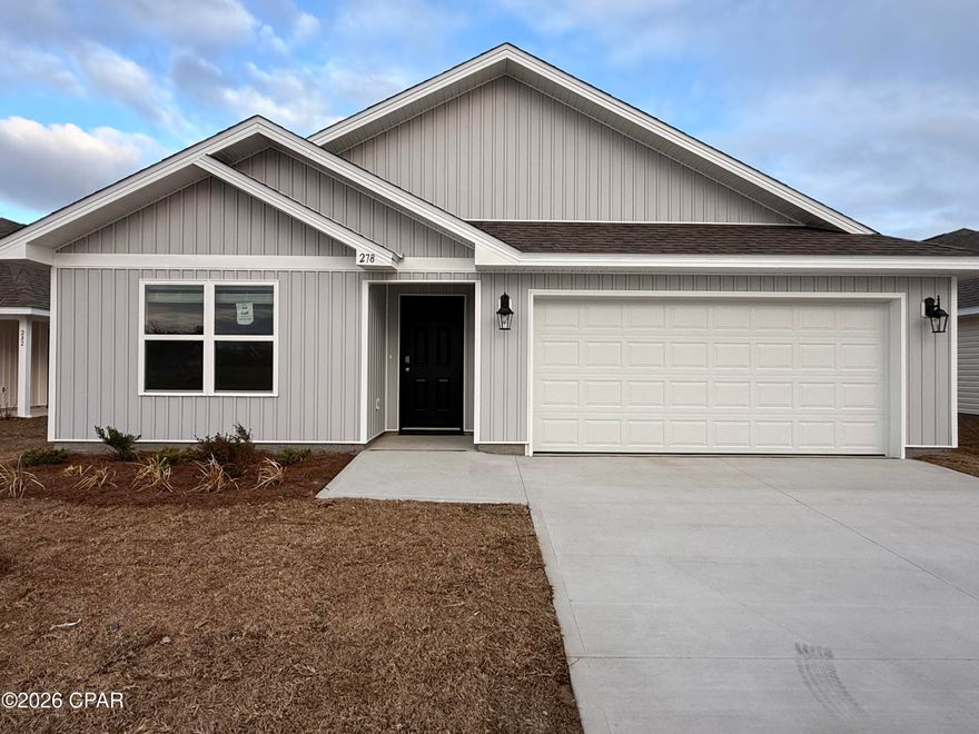 Welcome to the Cali located at the enchanting Park Place community in Panama City, Florida. The Cali is one of our popular one-story floor plans used in many communities across the country, making it an excellent choice for a new home. With this 4 bedroom, 2 bath home, you will see 1,799 square feet of spacious living perfect for a small family to enjoy comfortably.

As you walk inside the Cali, you will see the long main hallway leading you to the open living room and kitchen. The 8' ceilings throughout the home add to the feeling this of open, spacious floorplan. Engineered vinyl plank flooring throughout the main areas offer a sleek, low-maintenance way to keep your floors looking great while soft carpet in the bedrooms keep your feet warm and comfortable. The kitchen and bathrooms feature quartz countertops and white cabinetry, a walk-in pantry, and a large island ideal for family and guests to enjoy your meals together. The primary bedroom has its own bathroom featuring a spacious walk-in closet, a double vanity, and a separate walk-in shower and tub. Each room in the house has large windows that allow plenty of natural light in to brighten your mood and home up.

On the exterior of the home, you will see beautiful vinyl siding on all sides of the home with 30 year dimensional shingles. Sidewalks line every street so you can enjoy the unbeatable Florida sunsets and sunrises on your walk with the kids or the dogs.

Our Park Place community features underground utilities making it less susceptible to damage from severe weather leading to fewer outages and more reliable service. Residents of Park Place can enjoy exclusive access an amenity center complete with a pool and playground for all to enjoy.

Park Place is Less than 10 miles to Tyndall Air Force Base, making it our closest neighborhood to the base. It is located only 18 miles to the beautiful white sand beaches of Panama City Beach and 10 miles to the business and shopping district of Panama City, 23rd Street and Historical Panama City. Park Place is close to great schools in the area and only 23 miles from the quiet, well visited Mexico Beach, Florida.

Today is the day to see why the Cali is one of our most popular floor plans. Contact us today to find your next home at Park Place!