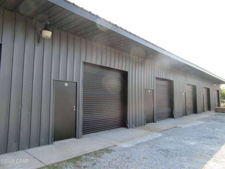 Open bay warehouse/storage purposes with new roll up bay doors and entrance doors. No plumbing and power is included.