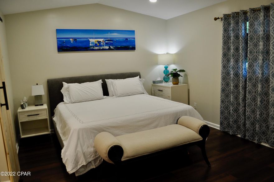 This is a 1 story duplex on the water with a dock.  You have boating access to the Gulf, Inter Coastal, and all of the Bay.



The house was completely rebuilt after the hurricane with only the cement walls remaining.  All new appliances electrical wiring, plumbing and water lines, sheetrock, Roof and AC unit. The yard is totally enclosed with a new fence and it is a lovely home.  What I will most is the views, peace and quiet and the house layout.  I have 1 neighbor who owns the other side of the duplex who is retired and lives alone.  Very quiet. The city has just enlarged and replaced most of the main roads making driving quite easy to get around.