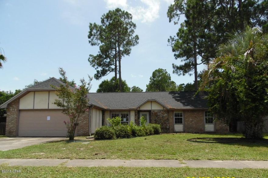 **Multiple offers.Highest & Best due Friday at noon 7.13.18**

 Callaway Point subdivision located in the city of Callaway close to shopping, schools, and Tyndall Air Force Base. Home features 4 Bedrooms, 2 full baths, living room with fireplace,dining room,double car garage,patio. Call for your showing today.Home Sold As-Is. Prior to seller receipt and approval of the full title package from foreclosure, title to the property will be conveyed by a quit claim deed.