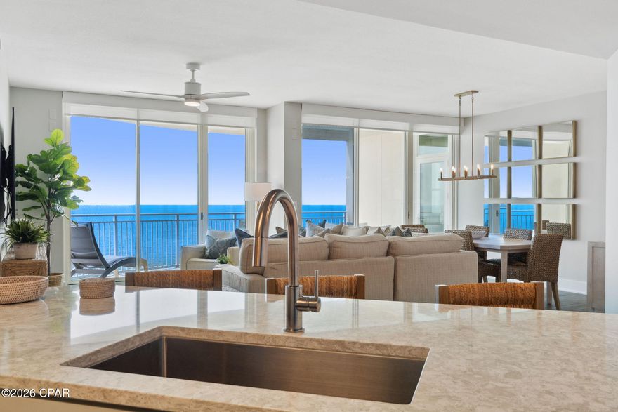 Newly Remodeled and Stunningly Beautiful with Priceless views, AQUA 1102 is one of the highest in demand across the Gulf Coast! Ocean views throughout, spectacular sunsets and excellent rental income averaging between 70K and 80K! Professional Beau Interior Decor and positioned in the market with continued Successful momentum to drive the highest ROI! 3 Bedroom, 3 Bath w/ 2 King Oceanfront Master Suites on Water with largest open living area space w/ top to bottom wall of sliding glass and glass doors to take in the breathtaking views of the Sparkling Blue-Green Ocean on the Emerald Coastline. Ride the Waves of Luxury Living! AQUA 1102 is a contemporary coastal classic with a touch of modern beach elegance!
PCB has been defined as No. 2 ''Emerging Destination'' in the world! Aqua is in the middle of a Goldmine at Pier Park and nothing compares to this opportunity across the Gulf Coast! Connect to the magic of the gulf and fulfill your beach front ownership and vacation dreams in this Luxury AQUA 1102 condominium!

AQUA commands one of the most enchanting views on the gulf coast as this beautiful property rises above the white sands of Panama City Beach to the vibrant blue of the Gulf Coast sky. Sandy white beaches and blue-green crystalline waters stretch as far as the eye can see. Experience the poolside café, the whirlpool spa and the majestic beachside terrace of pools, fountains and water gardens - Aqua is your ultimate Gulf-front vista, all the beauty of resort living and all the comfort of home.

Vacation pleasures abound as there is championship golf, fine restaurants, spectacular shopping, sport fishing, scuba diving, parasailing and amusement parks...or just make new tracks in the sand. Whatever you choose, AQUA is both your enchanting host and your luxurious sanctuary. While at Aqua you can enjoy on-site pampering services such as our Aromatherapy Steam Room, Fitness Center, supervised Kid's Club during peak vacation seasons, Poolside Party, Meeting and Media Room, an Event Center and more.

Entertainment Highlight:
AQUA is located 10 minutes from the Northwest Florida Beaches International Airport and just a pleasant stroll away from PIER PARK, a 240-acre high-energy entertainment, dining and retail wonder for the whole family. Pier Park is a unique open-air regional retail environment providing shopping, entertainment, and dining experiences.