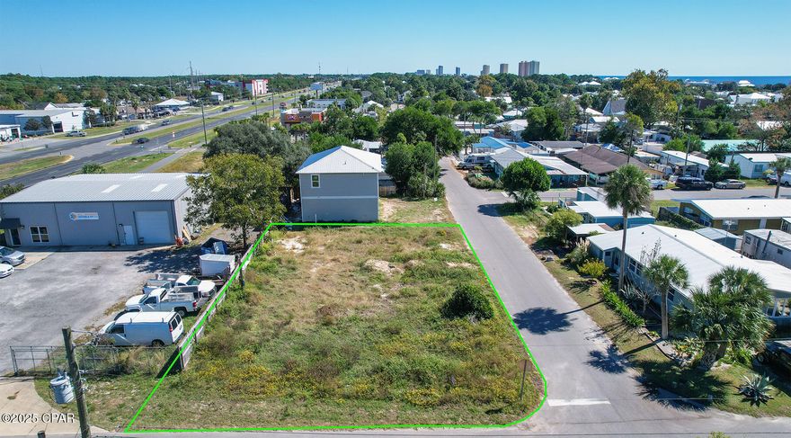 Prime opportunity in Laguna Beach on the South Side of 98 Hwy! This 60x100 ft vacant corner lot sits just a 9-minute walk from the white sands of the Gulf and is ready for your new build. Zoned R-2, the property allows for a duplex, townhome, or two single-family homes, with the ability to build up to 45 feet high.
Highlights: Lot Size: 60 x 100 ft, Zoning: R-2 (duplex/townhome or two single-family homes permitted), Survey Available, Per Bay Co planning and zoning this lot could possibly be split in two lots on the Bonita street side. Utilities: Sewer and gas available, No HOA — freedom to build and rent as you choose, Short-term rentals allowed — excellent investment potential, Golf cart friendly community, Location: 9-minute walk to the beach, 5-minute drive to 30A, 7 minutes to Pier Park. Whether you're an investor or builder, this location offers unmatched potential in one of Panama City Beach's most desirable coastal neighborhoods.
