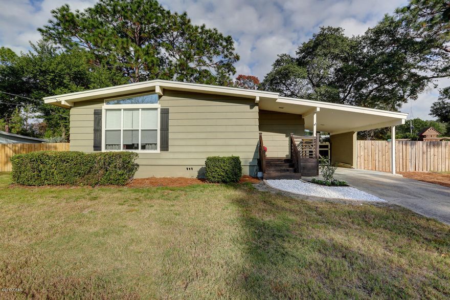 A rare opportunity to own a beautifully remodeled home in one of Panama City's most sought after neighborhoods at an excellent price. This Forest Park charmer is sure to amaze with it's exposed beams, updated cabinets and counter tops paired with top notch stainless steel appliances! This home boasts beautiful hardwood floors throughout the main living area and bedrooms along with two full bathrooms giving it just enough room for a growing family. Enjoy entertaining guests on the open patio that flows from the house to the backyard. Many upgrades and a short drive to shopping, dining, hospitals and more make this a deal you don't want to miss. Call today! This one will not last long!