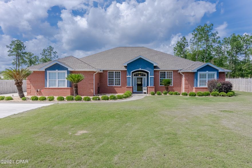 CURRENTLY UNDER CONTRACT, SELLER ACCEPTING BACKUP OFFERS Executive Style Home on just under an acre, with too much to mention.  This 4Bd/3BA home features 3428 sq.ft. of Luxury Living, a NEW ROOF, and a 23x23 Oversized Pole Barn to store that RV or BOAT!  From the time you walk in the front door you will feel the amount of open space this home has. The dining room, office, and den are to the immediate front of the home, with a straight on view of the 18x22 living room featuring a gas fireplace, built in bookshelves, hardwood flooring, and even a flat screen TV and surround sound that conveys.  The kitchen is truly a Chef's dream with granite countertops, large pantry, double oven, drop in stove, and open to the living and breakfast room.  The finished Florida room, with a new custom built barn door is absolutely charming, and currently being used as a 2nd Den, setup for gaming, and both TV's hanging will remain with the sale. The 14x20 master bedroom is absolutely amazing with more than enough room for your furniture and features a 5.9x14.9 walk in closet, PLUS the attached master bath has a 6.10x7.9 walk-in closet.  Enjoy the oversized shower, or take a long relaxing bath in your jacuzzi tub.  The remainder of the 3 bedrooms are all to the right of the home, along with the two additional baths.  If you enjoy being outside this is the home for you. The sellers just turned the open patio into a screen enclosed patio December 2020, where you can sit back and take in the beautiful evening breeze.  The yard is completely fenced in, has a 10x16 storage shed, 23x23 Oversized Pole Barn, Well House with a new filter system added, septic system which was recently pumped 3/2021, and a newly installed electric gate to the left of the home to make pulling that RV or Boat under the pole barn as easy as possible.  On top of all this, did I mention this home has a 3-CAR GARAGE with additional storage inside!  This home has been well cared for and feels like new constructions.  The sellers have maintained an Old Republic Home Warranty on the home, with any remaining time left being transferable to the buyer. In addition, they have quarterly pest control treatment, and carry a termite bond with Florida Pest. Additional features include: all wood/tile flooring (no carpet), double crown in most of the rooms, chair railing, surround sound in the most of the main rooms including the master bedroom and bath, upgraded lighting, new French doors in office, and too much more to mention.  This is one of those homes that you have to tour to truly appreciate all the extra and details that have gone into making this a custom-built executive home.  This home will not last at this price. If this sounds like the home you have been waiting for, make an appointment to view before your dream home becomes someone else's reality!  Age, Sq.Ft., Room Sizes, Taxes, Schools, or any important information is provided as an estimate only and must be verified by personal or professional inspection.