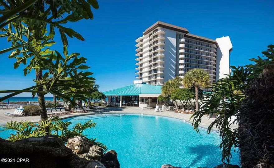 CURRENTLY UNDER CONTRACT, SELLER WILL CONSIDER BACKUP OFFERS
Luxurious 1st-floor condo at Edgewater Beach Resort. Walk in and be mesmerized with the views from your floor to ceiling windows of the breathtaking view of The World's Most Beautiful Beach. Stepping inside you have a spacious gulf front living and dining room and beautiful kitchen with stainless appliances; all with that beautiful gulf view, Recently updated porcelain tile throughout, Primary bath boasts a beautiful walk in shower with rain head, large closet space in the primary bedroom and a good size owners closet located in the hall area. The unit also has updated electrical outlets, a new hot water heater, AC unit replaced 2020. This unit has regular, repeat guests if you wish to continue for rental income.
Edgewater Golf and Beach Resort sits on approximately 110 acres which includes a 11,500 sq. foot Lagoon Pool, 11 other pools, a Par 9 golf course, Shuffleboard courts, Twelve tennis courts, Pickle ball, Fitness center, Pool Bar, Conference Center, on site Dining and Entertainment, a Kids Adventure Club featuring a splash pad, special events and activities, on site tram, additional parking for boats, RV's, and trailers, electric charging area, feel secure with the gated entrance and  24 hour guard program. Rare opportunity to own this slice of paradise!