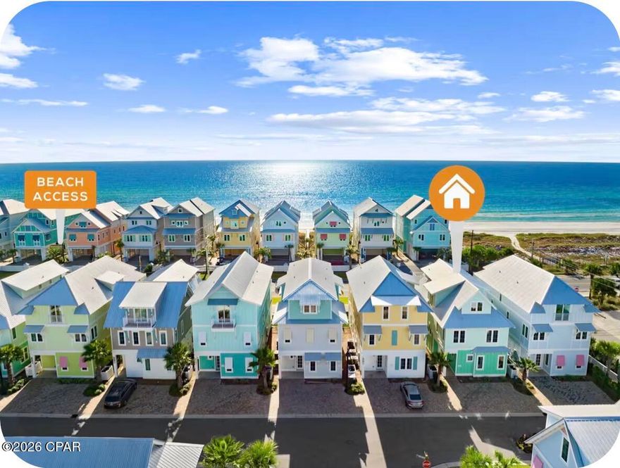 MOTIVATED SELLER! WILL ENTERTAIN ANY AND ALL OFFERS! VIEWS FOR DAYS! Welcome Margaritaville Beach Resort! This exquisite 5-bedroom home, newly constructed in 2023, shows off breathtaking views of the Gulf of America. Professionally decorated with elegance and style, this residence is ideal for those who value luxury and comfort. Start your day with the soothing sound of waves and a cup of coffee on the spacious balcony, or unwind in the hot tub with stunning Gulf views. The open floor plan and high ceilings create a bright and airy atmosphere, perfect for entertaining. The kitchen, featuring top-of-the-line appliances and modern finishes, is a chef's dream. Each bedroom offers a spacious, comfortable retreat for relaxation after a long day.

This brand-new full-service resort is designed for fun, relaxation, and exceptional rental potential. With 580 feet of dedicated sugar-white sand beach, a massive resort pool featuring waterslides, and a 425-foot lazy river, this destination attracts guests year-round.

Onsite amenities include the lively Salty Rim Bar & Grill for poolside food and drinks, and the soon-to-be-completed Clubhouse will offer even more - a full-service restaurant and bar, coffee shop, provisions market, onsite check-in, fitness center, arcade, and banquet facilities.

Whether you're looking for a high-performing vacation rental or a personal beachfront escape, Margaritaville delivers. Don't miss this incredible opportunity to invest in one of the Emerald Coast's most exciting new resorts!