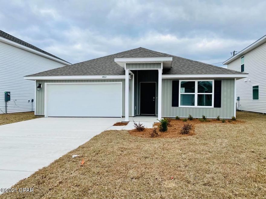 As you enter this

Cali floorplan you will find quality paint with orange peel textured walls and traditional 8' ceilings. Vinyl flooring throughout all common areas of the home and

carpet in bedrooms. The kitchen has a center island and includes a pantry, beautiful stained cabinetry and durable laminate countertops. This home is being constructed with the Zip Sheathing system, providing greater protection than a traditional housewrap from damages due to wind, rain, and extreme weather.

A standard Smart Home package includes a KwikSet keyless entry, Skybell doorbell, automated front porch lighting, an Echo
Dot device, and Quolsys touch panel which can be integrated to control your lighting, thermostat, front door and so much more.
A builder 10 year structural warranty is also included.

Pictures, photographs, floor plans, elevations, features, colors and sizes are approximate for illustration purposes only and will vary from the homes as built. Home and community information including pricing, included features, terms, availability and amenities are subject to change and prior sale at any time without notice or obligation. For Move-In/Completion Estimates: Ready dates are estimates only. Timing of completion of construction and buyer move-in are subject to contingencies contained in home purchase agreement and governing jurisdictions issuance of a certificate of occupancy, and may change due to forces majeures and other delays or disruptions outside the reasonable control of the Builder.