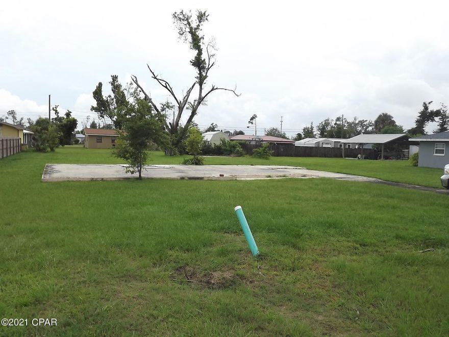 Nice building lot close to Tyndall and Shopping. Home was Destroyed in Michael and all that remains is the Slab.  All necessary utilities are on site and would make a great build for affordable housing.  Go check it out.