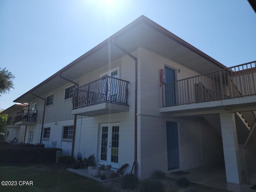 LANDMARK CONDOMINIUMS located on the bay in St. Andrews area.  This is a  1 Bedroom, 1 bath upstairs Condo unit. Ceramic tile in the living, dining, kitchen, bathroom & carpet in the bedroom. Equipped w/ appliances including washer & dryer. Near lots of unique shopping & dining opportunities in the revitalized St. Andrews area of Panama City. Enjoy fishing, swimming, walks along the beach, or down scenic Historic Beach Drive. Complex features 2 pools, clubhouse, dock,  beach area, and grilling stations. Water, sewer, garbage, basic cable & internet is included with the rent.   
Only 20 minutes to Tyndall AFB, and only about 10 minutes to the Naval Station. Application required.