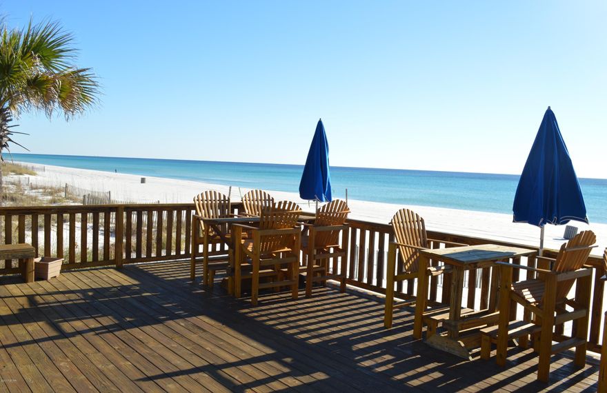 Great NEW price for a 1 bedroom, 2 bath condo on Panama City Beach! Cute condo with partial view of courtyard.  Enjoy amenities such as a pool, hot tub, and shuffle board, as well as a large gulf front deck with shower to rinse off after a day at the beach and seating with umbrellas to enjoy the gorgeous sunset view. Largo Mar is a well kept, lower density condo.  The interior balconies in Largo Mar have been recently redone and the exterior balconies and walkways are scheduled for 2017. (There will be an assessment to owners for around $4156 that the seller will pay.) Call us today! This is a great price and will not last!  For potential investors - the unit clears $12-15k per year, depending how often the owners use it during the year.  Largo Mar is a fantastic place to be and to own